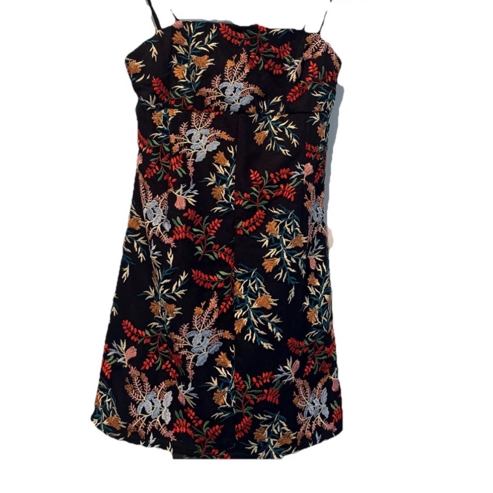 Urban Outfitters Audrey Floral Embroidered Spaghetti Strap Dress